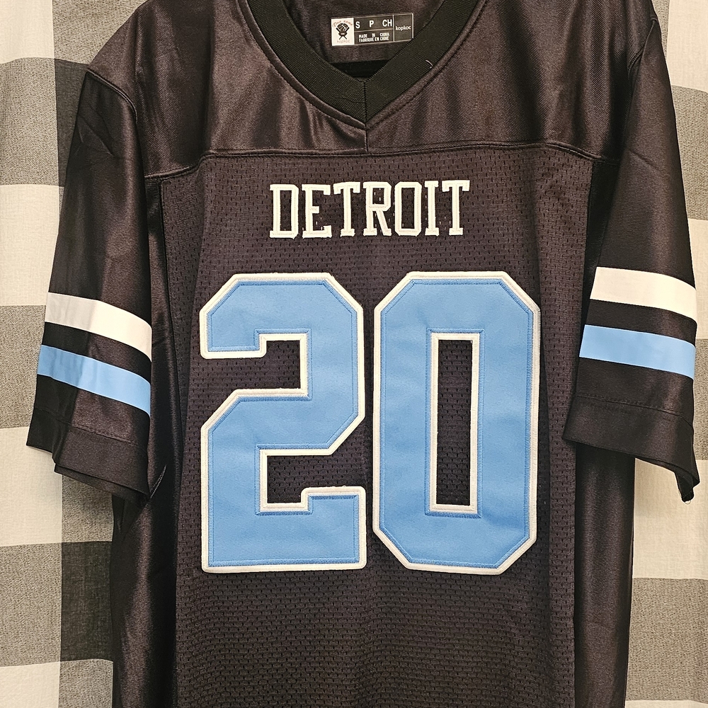 Detroit Lions Barry Sanders #20 NFL Men's Black  Jersey - Picture 5 of 7